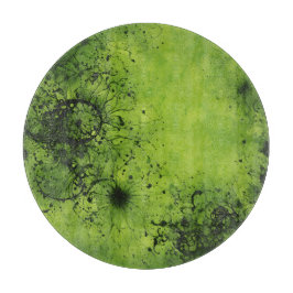 Tabua De Cortar Lime Green Grunge com Acentos Pretos