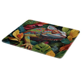 Tabua De Cortar Lizard Leaves & Colour