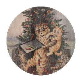 Tabua De Cortar Louis Wain Christmas Time in Catland 