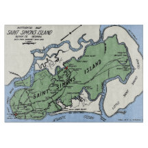 Mapa da Ilha St Simons