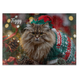 Tabua De Cortar Meowy Norueguês — Natal Personalizado
