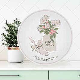 Tabua De Cortar Monograma Floral de Jardinagem