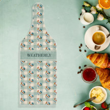 Monograma Rustic Country Checks Rooster | Nome