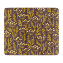 Natural Floral Pattern: Golden Accents  Dark Canva