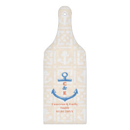 Tabua De Cortar Nautical Anchor Monogrammed Paddle 