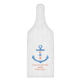 Tabua De Cortar Nautical Anchor Monogrammed Paddle 