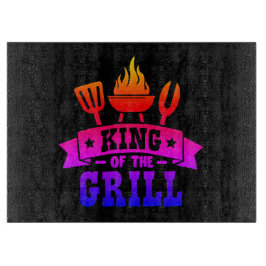 Tabua De Cortar Neon Rainbow King Do Grill