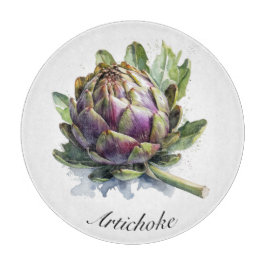 Tabua De Cortar O Coração do Jardim: Artichoke em Aquarela