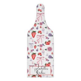 Tabua De Cortar Padrão de coquete de arcos, Rosas e morangos