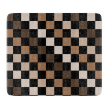 Padrão Gingham Preto-Castanho Verificado