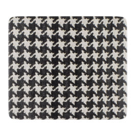 Tabua De Cortar Padrão Preto Branco Xadrez Escocês