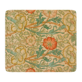Tabua De Cortar Padrões rosa e Rosa (por William Morris)