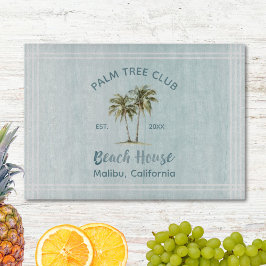 Tabua De Cortar Palmeiras de madeira azul clara Árvores modernas d