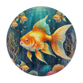 Tabua De Cortar Peixes Dourados submarinos