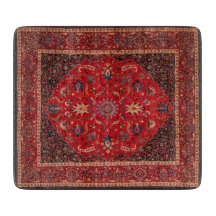 Red Persian Rug do Conselho de Corte de Mashhad