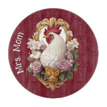 Rooster Heraldic Crest em marrom,
