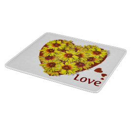 Tabua De Cortar Sunflower Heart Cutting Board