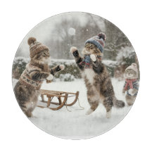 Tampa de Corte Briga de Bola de Neve de Gatinhos A