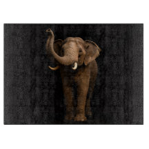Tampo de corte em vidro Preto 4 Luxe Elefante Pode
