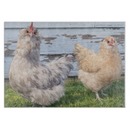 Tabua De Cortar Two Chickens Farmhouse Cutting Board