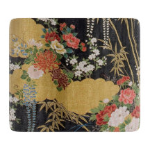 Vidro Floral Japonês Tradicional Dourado