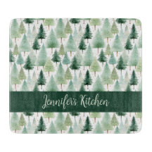 Vintage Watercolor Floresta de inverno Personaliza