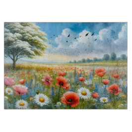 Tábua de Corte Poppy Daisy Meadow