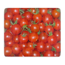 O conselho de corte de vidro da colheita do tomate