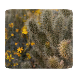 Tábuas De Corte Cactus e flores selvagens