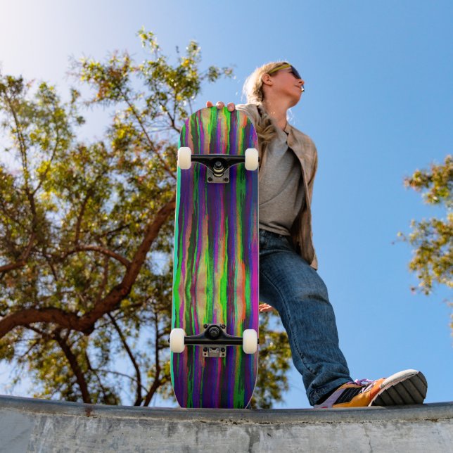 Tabuleiro de Skateboard com Stripe Derretido (Ao ar livre 1)