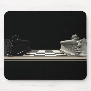 Tabuleiro de xadrez com partes de xadrez: Mousepad