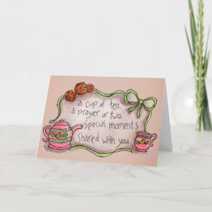 Taça de chá - Cartão de saudação