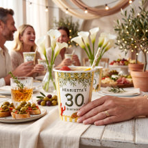 Taça de Papel de Oliveira para Festa Italiana de 3