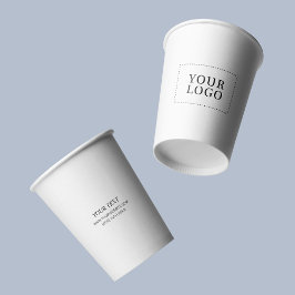 Taça de papel personalizada de logotipo comercial 