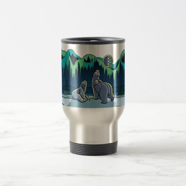 Taça Polar Urso de Arte Caneca de viagem (Centro)