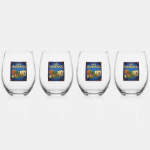 Taças de Vinho Festivas LoCo Mah Jongg
