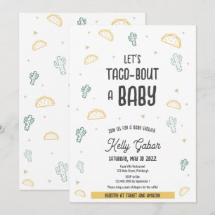 Taco-Bout a Baby, Fiesta Chá de fraldas Convite