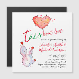 Taco Bout Love Convites de casamento modernos da F