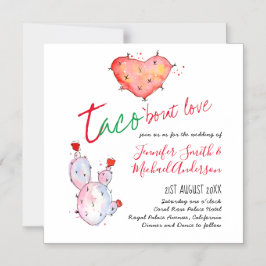 Taco Bout Love Convites de casamento modernos da F