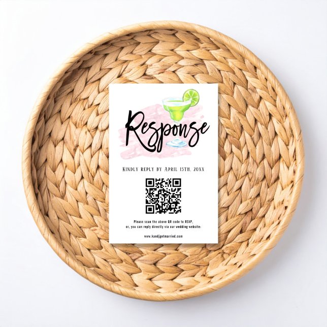 Taco Bout Love Wedding RSVP Card with QR Code (Criador carregado)