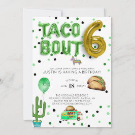 Taco Bout Seis | Sexto Convite de Aniversário