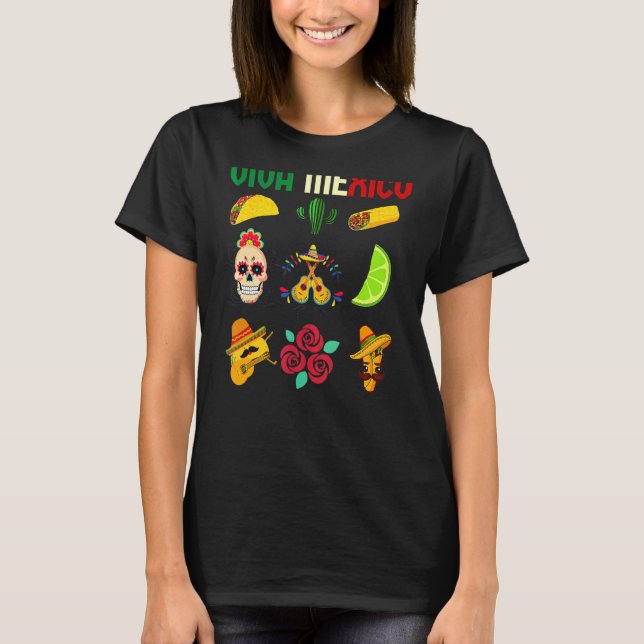 Taco Cactus Cinco De Mayo Fiesta Camisa 5 Viva (Frente)