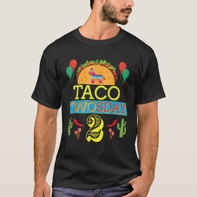 Taco Camisa De Aniversário De Dois Anos (Frente)