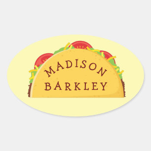 Taco Cute Kids Envelope Adesivos