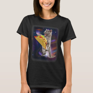 Taco De Gato No Espaço Camiseta Engraçada Para Gat