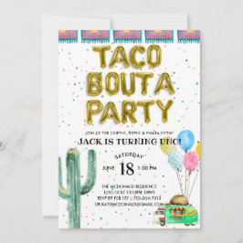 Taco de uma Festa | Convite de Primeiro Aniversári