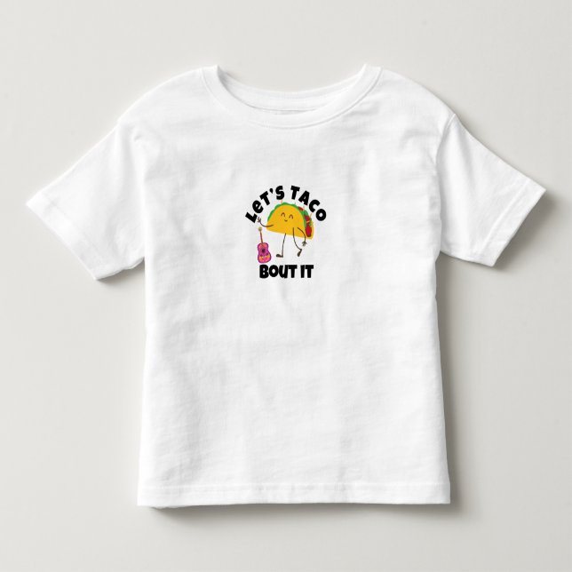 "Taco Guitar T-Shirt - Engraçado Teto Comida Mexic (Frente)