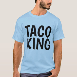 TACO KING Camisas masculinas engraçadas e camiseta