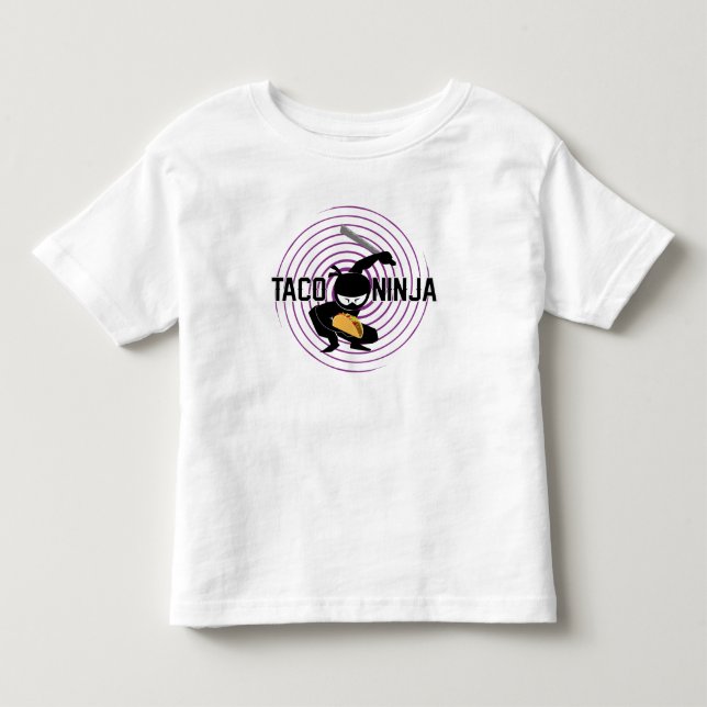 Taco Ninja Design - Toddler Fine Jersey T-Shirt (Frente)
