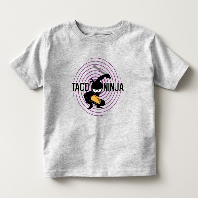 Taco Ninja Design - Toddler Fine Jersey T-Shirt (Frente)